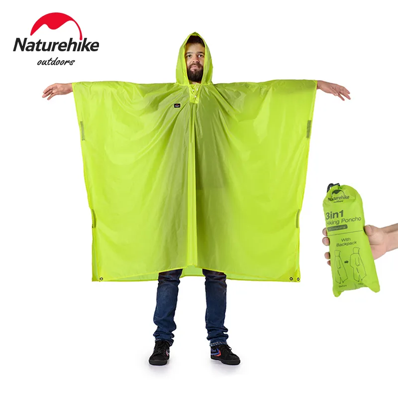 Camping Rain Poncho - Naturehike Rain Jacket 3 ใน 1