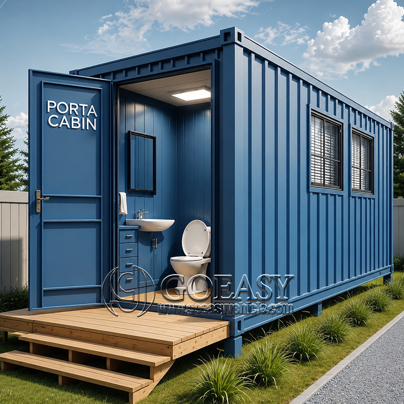 Outdoor Camping Venues - ห้องน้ำเคลื่อนที่หรูหราแบบพกพา GOEASY ปรับแต่งได้สำหรับใช้งานกลางแจ้งในสถานที่ก่อสร้างและสถานที่จัดกิจกรรม