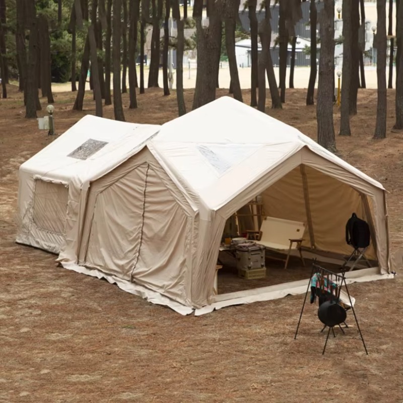 Outdoor Camping Inflatable Tent - เต็นท์แคมป์ปิ้งแบบเป่าลมขนาดใหญ่ 5-7 คน ปี 2025 กันน้ำ
