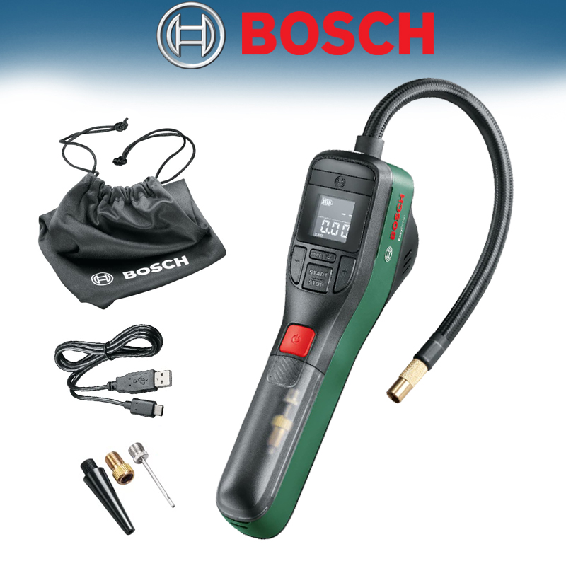 Outdoor Camping Tools - BOSCH Easy Pump ปั๊มลมไร้สายสำหรับอัดอากาศ อุปกรณ์เติมลมยางจักรยานสำหรับตั้งแคมป์กลางแจ้ง เครื่องอัดอากาศขนาดเล็ก