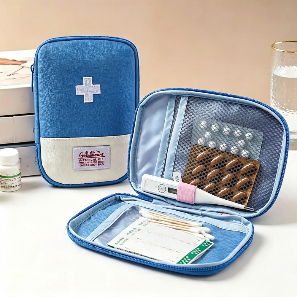Survival Kit - กระเป๋าชุดปฐมพยาบาลแบบพกพาความจุขนาดใหญ่ อุปกรณ์จัดเก็บอุปกรณ์การแพทย์ฉุกเฉินสำหรับบ้าน รถยนต์ การเดินทาง แคมป์ปิ้ง และการเอาตัวรอดกลางแจ้ง