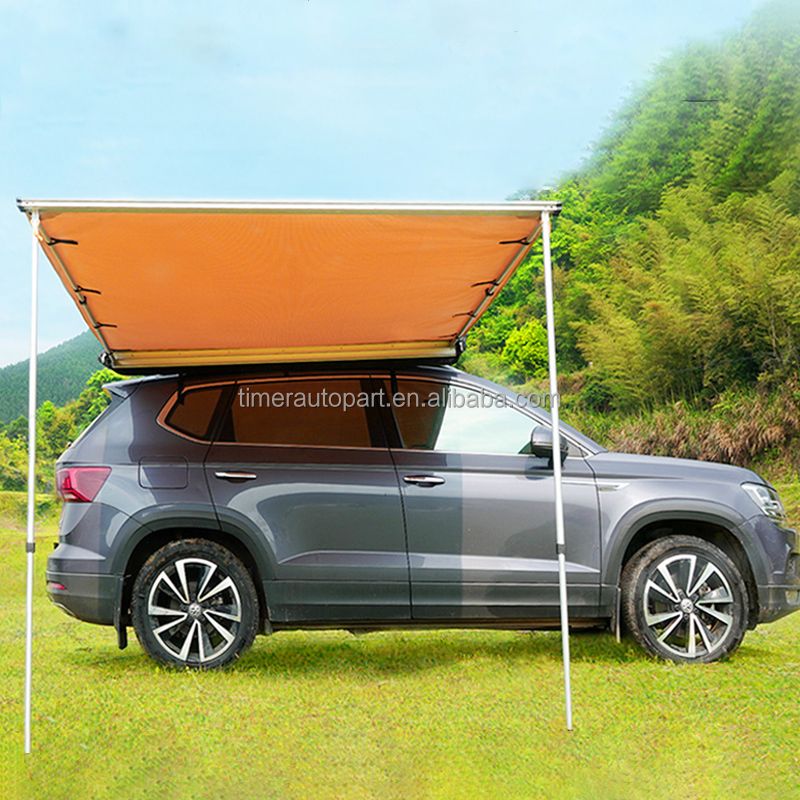 Outdoor Camping Van - กันสาดรถยนต์แบบมีโลโก้สั่งทำ ผ้าคลุมกันแดด กันฝน สำหรับตั้งแคมป์กลางแจ้ง ติดตั้งข้างรถตู้ พร้อมเต็นท์เสริมด้านข้าง