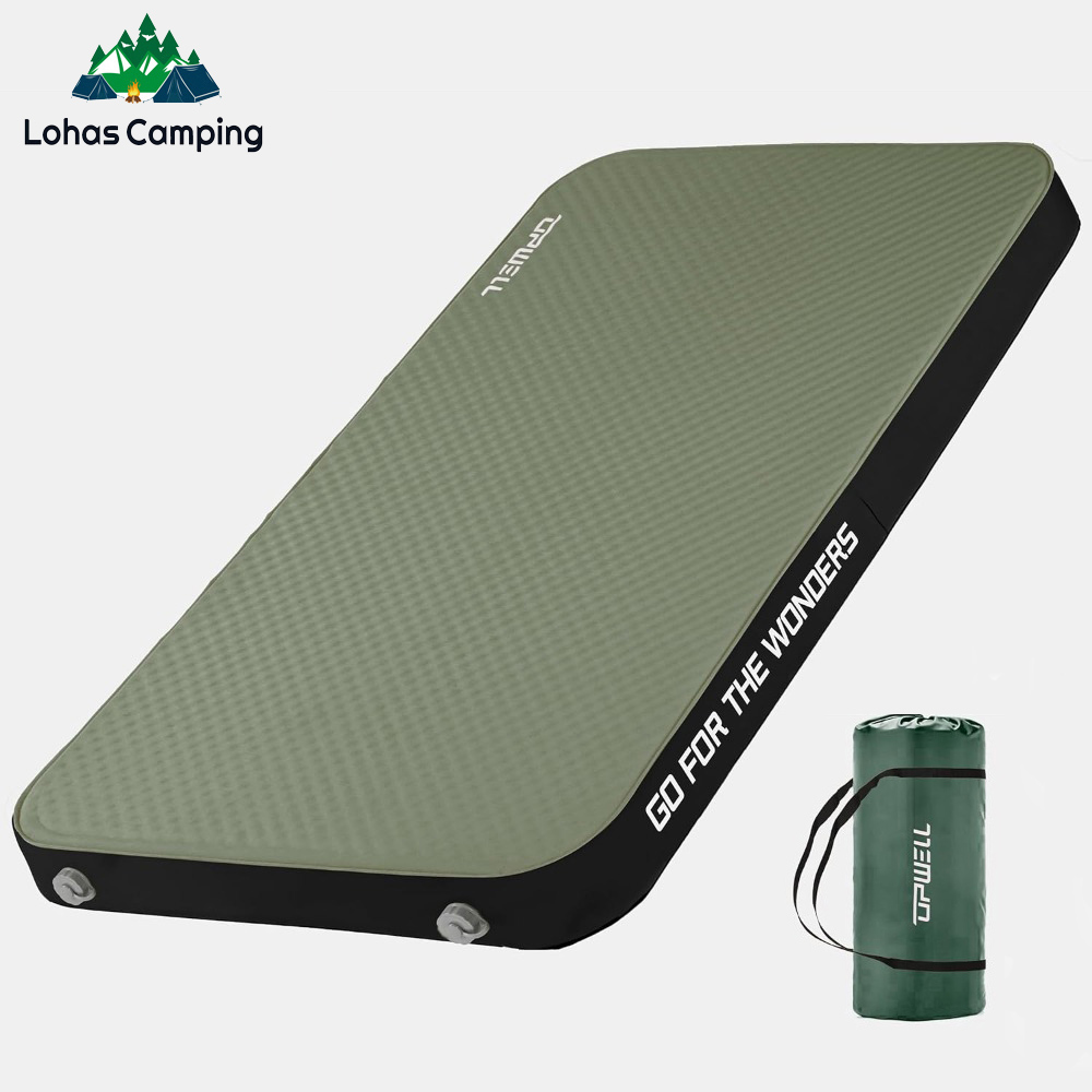 Outdoor Camping Inflatable Tent - ที่นอนแคมป์ปิ้งแบบพองลมอัตโนมัติ Lohascamping หนา 10 ซม. แบบพับได้