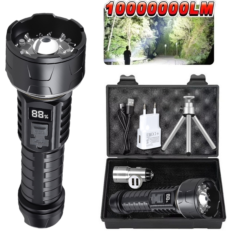 Outdoor Camping Hiking - ไฟฉาย LED แบบ COB แบบชาร์จไฟได้ 7