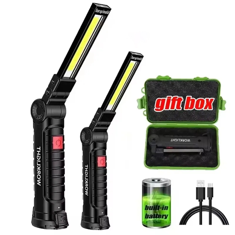 Outdoor Camping Lamp - ไฟฉายพกพาแบบพกพา USB ชาร์จไฟได้ หลอดไฟ LED ทำงานได้