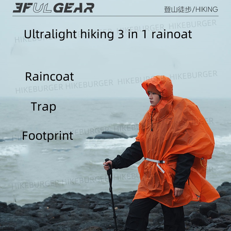 Camping Rain Poncho - 3F UL GEAR 3 อิน 1