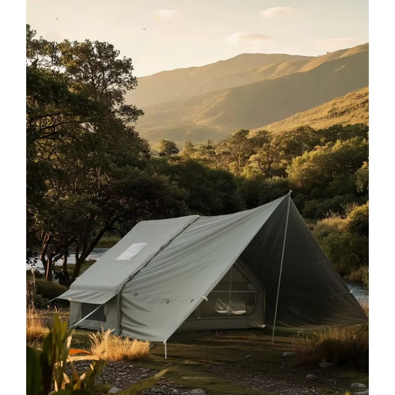 Outdoor Camping Inflatable Tent - เต็นท์ตั้งแคมป์กลางแจ้งแบบเป่าลม ขนาด 6+6 ตารางฟุต หรูหรา ใช้ได้ทุกฤดู