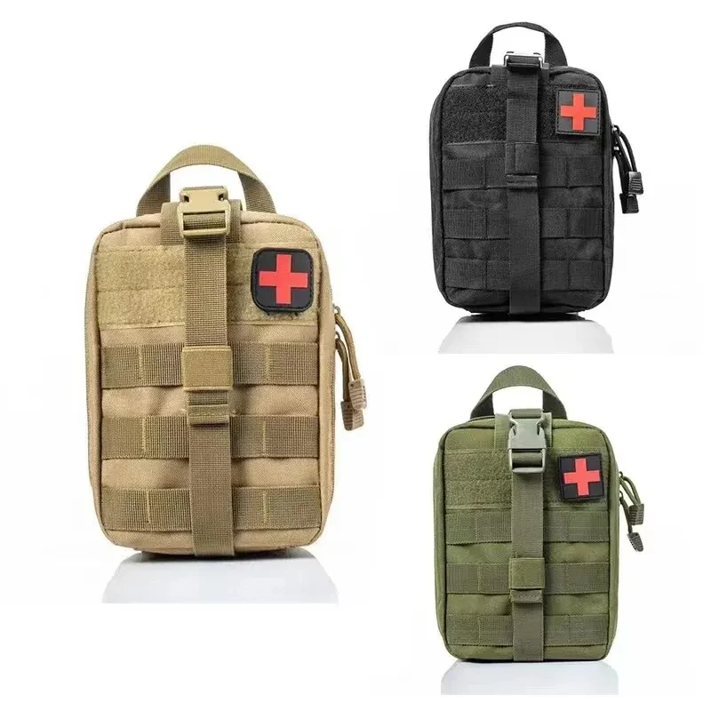 Survival Kit - ยุทธวิธีชุดปฐมพยาบาลถุงแพทย์ฉุกเฉินกลางแจ้งการล่าสัตว์รถ Camping MOLLE Survival เครื่องมือ EDC