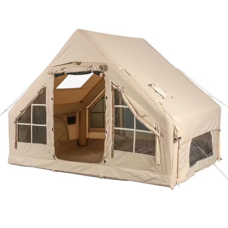 Outdoor Camping House - เต็นท์เป่าลมน้ำหนักเบาสำหรับตั้งแคมป์กลางแจ้ง แบบห้องพัก อบอุ่นสำหรับการพักค้างคืน พร้อมอุปกรณ์ครบครัน ป้องกันความชื้น เต็นท์ลม