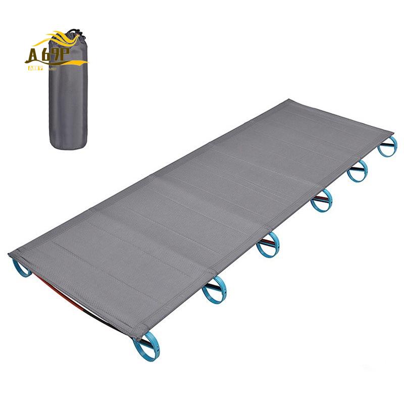Outdoor Camping Cot - เตียงพับสำหรับตั้งแคมป์กลางแจ้ง A69P เตียงพกพาสำหรับเดินทาง เตียงเต็นท์น้ำหนักเบาพิเศษ เตียงสำหรับเดินป่า ปีนเขา