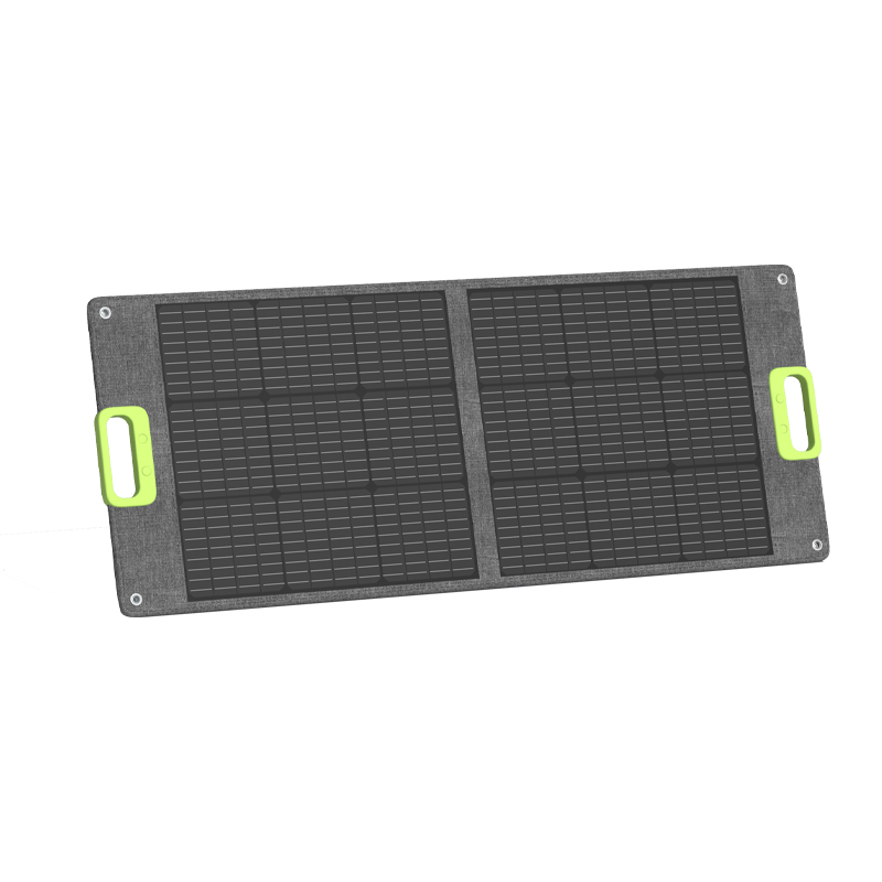 Outdoor Camping Hiking - แผงโซลาร์เซลล์พับได้แบบพกพา 100W ประสิทธิภาพสูง พร้อมพอร์ต USB สำหรับการตั้งแคมป์กลางแจ้ง