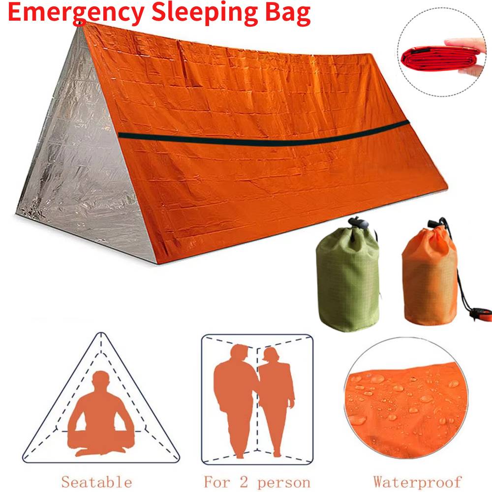 Survival Kit - แบบพกพากันน้ําฉุกเฉิน Survival Sleeping Bag กลางแจ้ง Edc