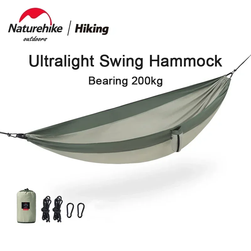 Outdoor Camping Cot - Naturehike เปลญวน 1 2 คนเบามากพับกลางแจ้งผู้ใหญ่เปลญวนแบบพกพาแขวนเตียงสวนสาธารณะแคมป์ปิ้งเปลญวน