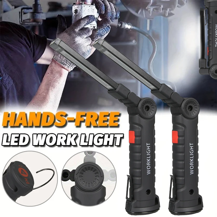 Outdoor Camping Lamp - ไฟฉาย LED COB แบบพกพาใหม่ ชาร์จ USB