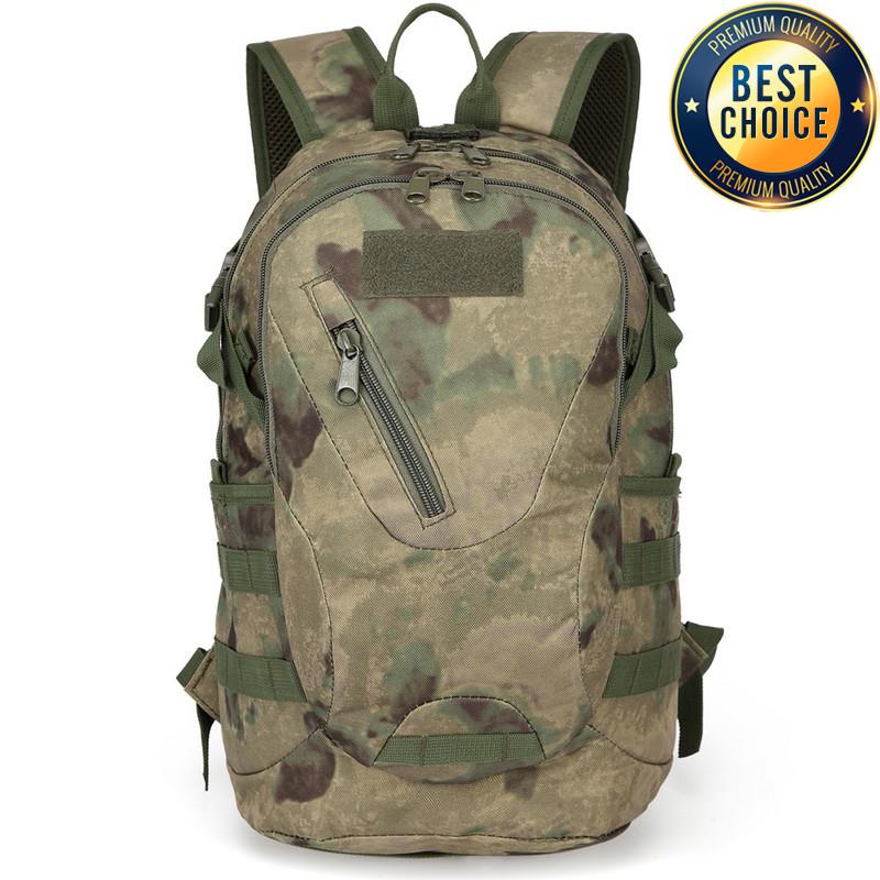 Outdoor Camping Hiking - กระเป๋าเป้เดินทาง กระเป๋าเป้ทางยุทธวิธี 900D กระเป๋าเดินป่าลายพราง กระเป๋าเดินทางสำหรับล่าสัตว์ ปีนเขา