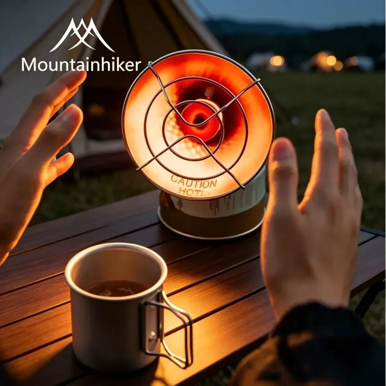 Outdoor Camping Gas Heater - เตาแก๊สพกพาขนาดเล็กสำหรับตั้งแคมป์กลางแจ้ง MOUNTAINHIKER เหมาะสำหรับตกปลาน้ำแข็งและเดินป่าในฤดูหนาว
