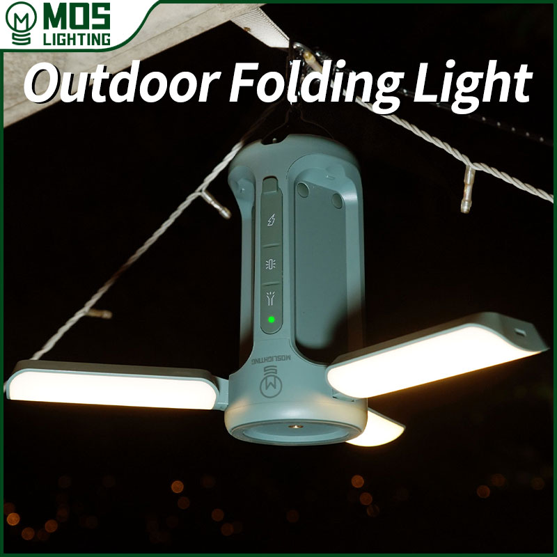 Zd Outdoor Camping - ตะเกียงตั้งแคมป์ Moslighting พร้อมไฟฉายลำโพงบลูทูธพกพาได้ไร้สายแบบชาร์จไฟได้สำหรับกลางแจ้งโคมไฟเต็นท์แขวนแบบพับได้