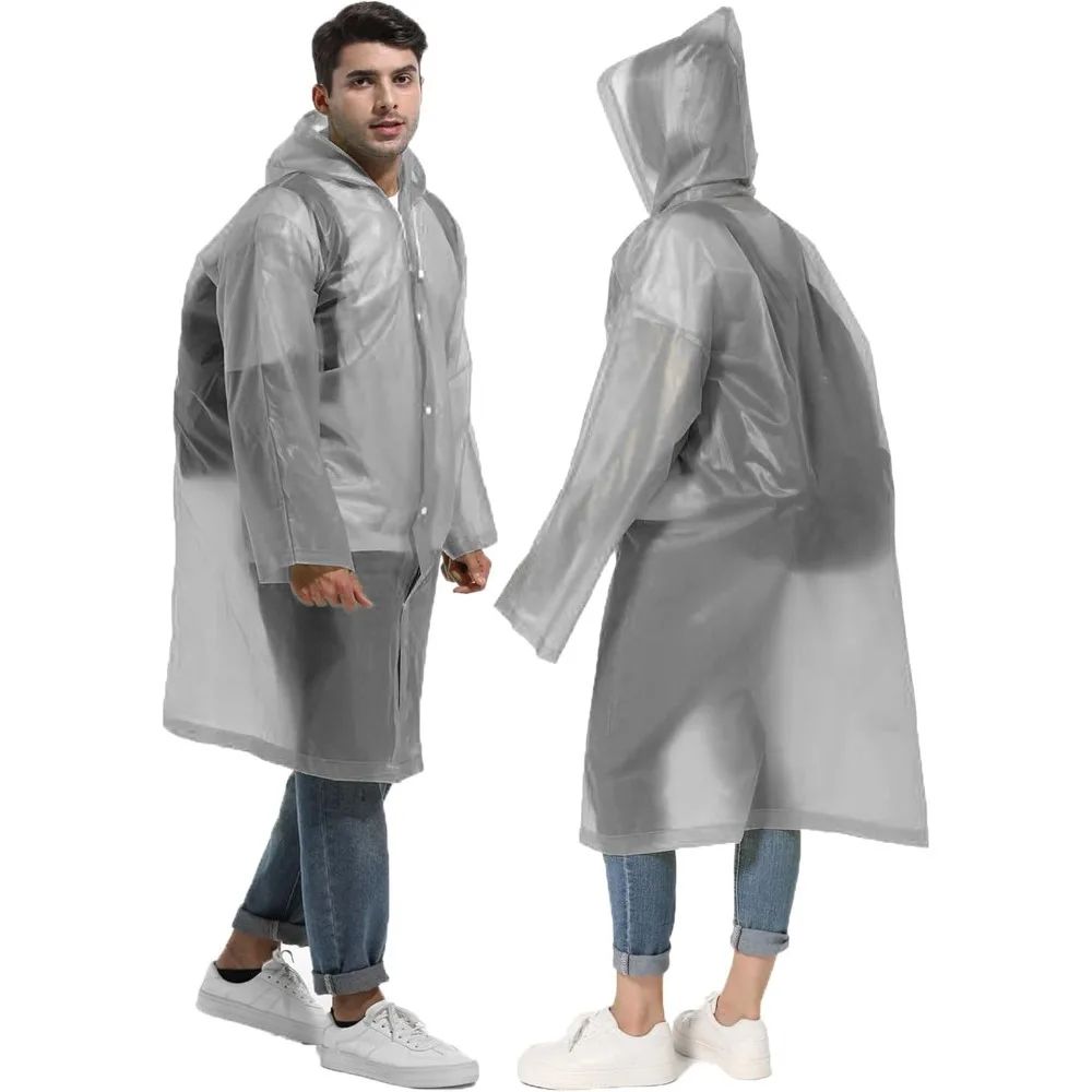 Camping Rain Poncho - ﻿ 1/2 ชิ้นเสื้อกันฝนแบบใช้ซ้ำได้ขนาดกะทัดรัดน้ำหนักเบาเสื้อกันฝนฉุกเฉินสำหรับการตั้งแคมป์กลางแจ้งเดินป่าท่องเที่ยวอุปกรณ์ป้องกันฝน