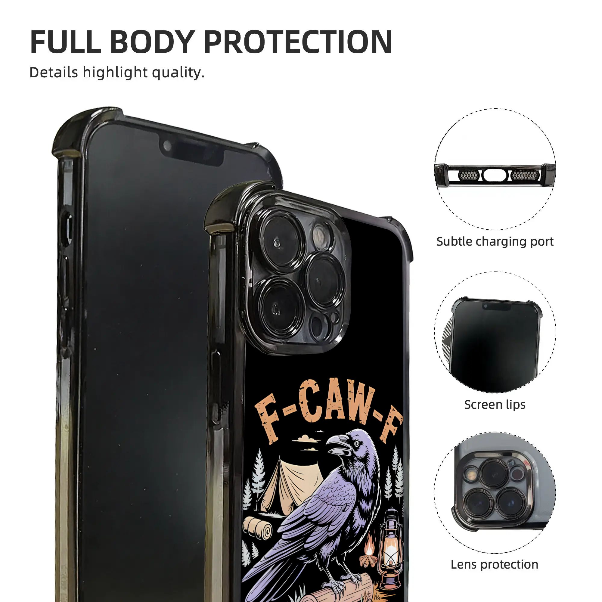 เคสโทรศัพท์ลายอีกาตลก F CAW F  - Outdoor Camping Adventure บทวิจารณ์และราคา