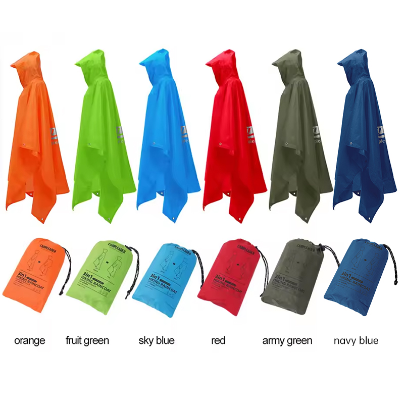 เสื้อกันฝน 3 in 1 กันน้ำ น้ำหน - Camping Rain Poncho บทวิจารณ์และราคา