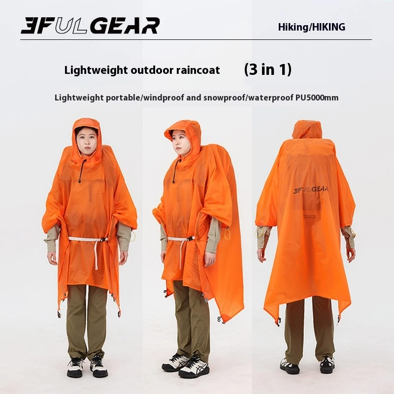 3F UL GEAR เสื้อกันฝนเดินป่าแบ - Camping Rain Poncho บทวิจารณ์และราคา