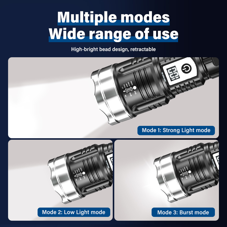 ไฟฉาย LED กำลังสูง 200000LM แบ - Outdoor Camping Lamp บทวิจารณ์และราคา