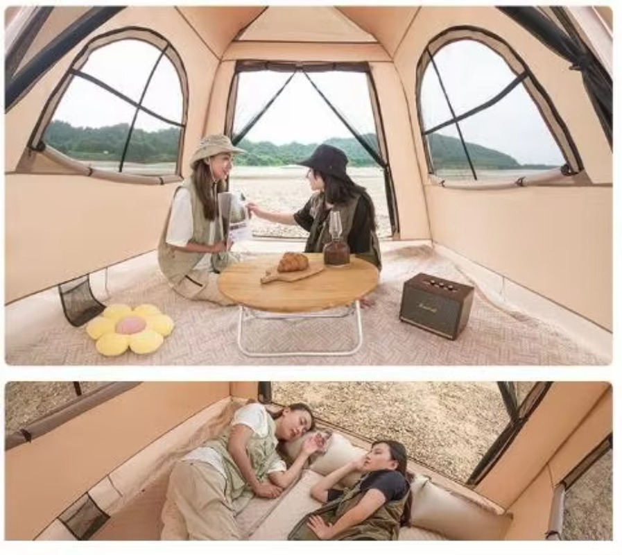 เต็นท์หลังคารถแบบพกพา ผ้าอ๊อกซ - Outdoor Camping Automatic Quick Opening Tent บทวิจารณ์และราคา