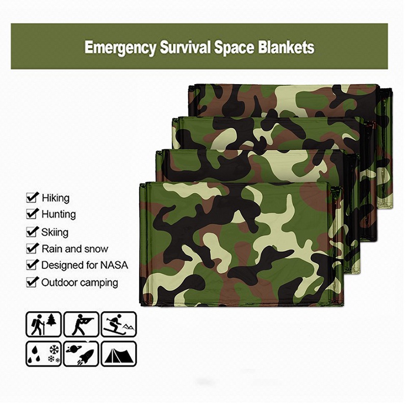 1pcs ผ้าห่มความร้อนฉุกเฉินพับก - Camping Rain Poncho บทวิจารณ์และราคา