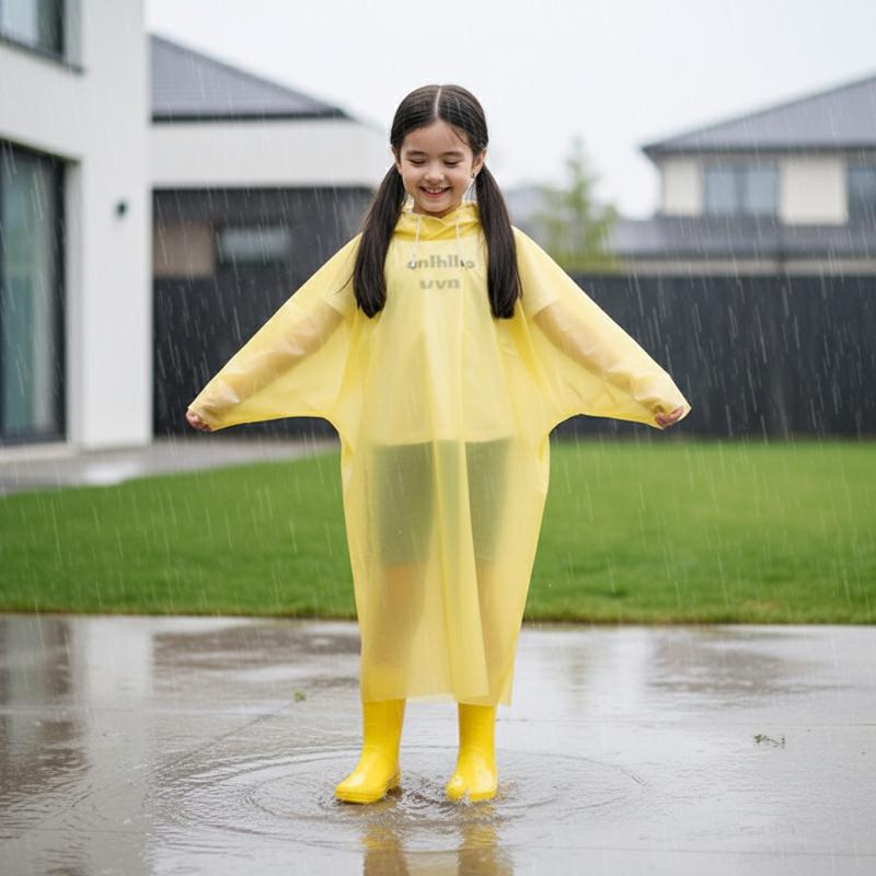เสื้อกันฝนเด็กแบบใช้ครั้งเดียว - Camping Rain Poncho บทวิจารณ์และราคา