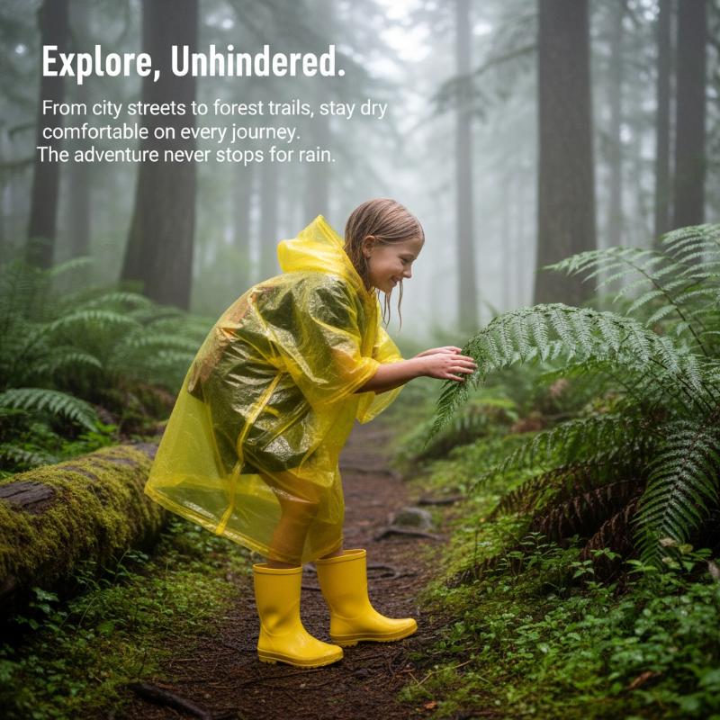 เสื้อกันฝนเด็กแบบใช้ครั้งเดียว - Camping Rain Poncho บทวิจารณ์และราคา