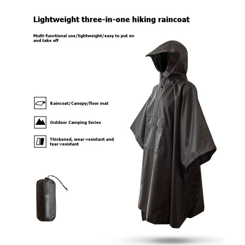 AB34-เสื้อกันฝนกลางแจ้งแบบพอนโ - Camping Rain Poncho บทวิจารณ์และราคา