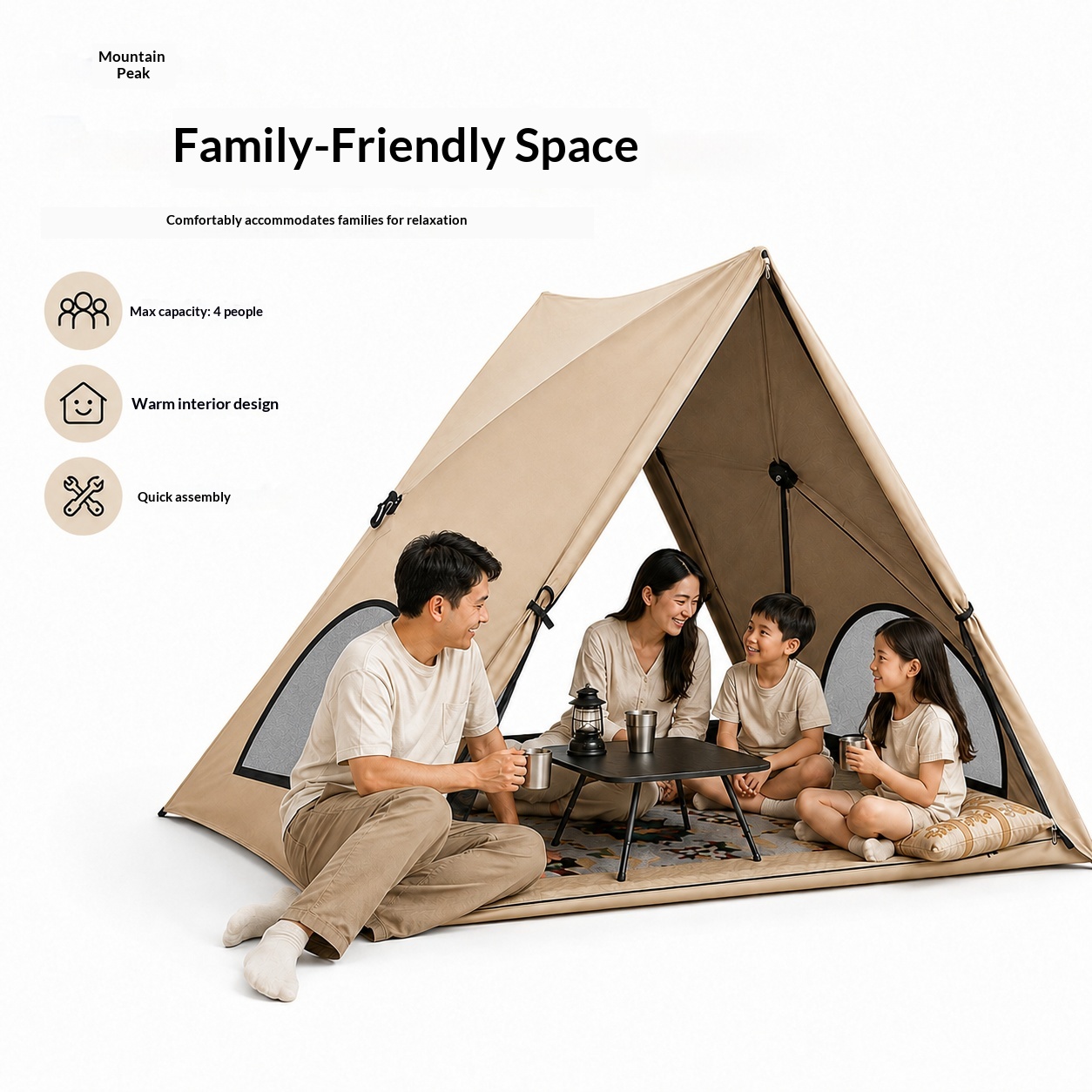 เต็นท์สามเหลี่ยมอัตโนมัติ เต็น - Outdoor Camping Automatic Quick Opening Tent บทวิจารณ์และราคา