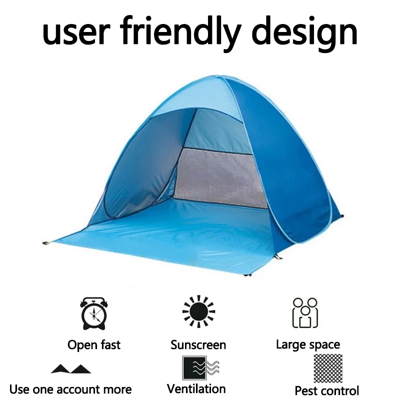 เต็นท์ชายหาดเปิดอัตโนมัติรวดเร - Outdoor Camping Automatic Quick Opening Tent บทวิจารณ์และราคา
