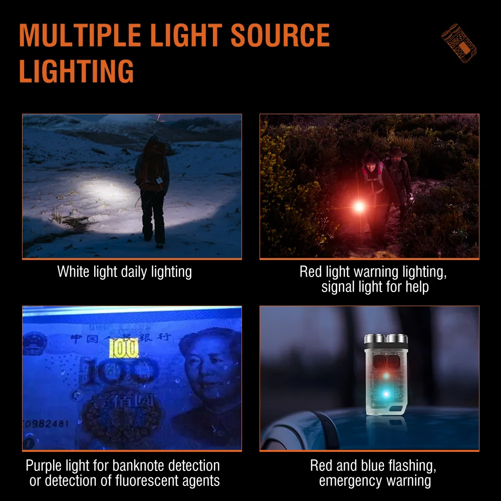 BORUiT V3 พวงกุญแจ LED แบบพกพา - Outdoor Camping Adventure บทวิจารณ์และราคา