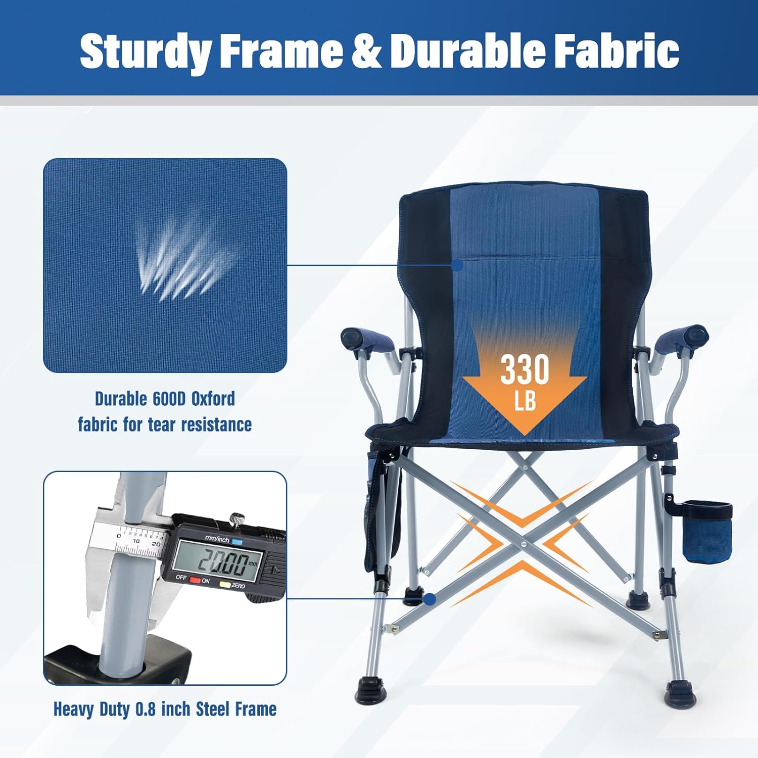 เก้าอี้พับสำหรับตั้งแคมป์ พกพา - Outdoor Camping Hiking บทวิจารณ์และราคา