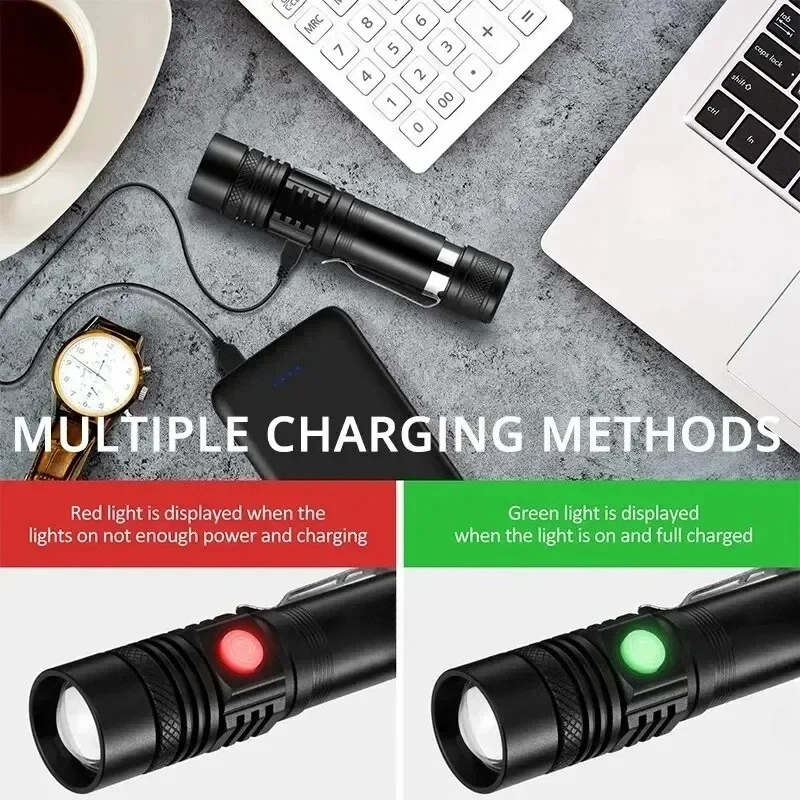 ไฟฉาย LED T6 แบบชาร์จไฟได้, ไฟ - Outdoor Camping Adventure บทวิจารณ์และราคา