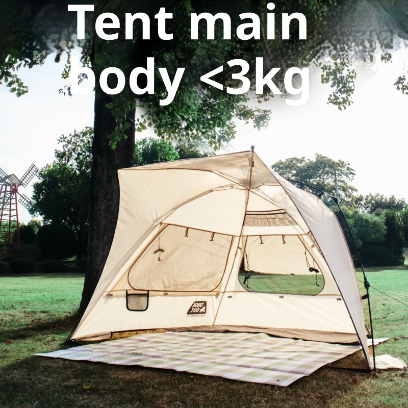 เต็นท์ชายหาดพกพาแบบพับได้ กันฝ - Outdoor Camping Automatic Quick Opening Tent บทวิจารณ์และราคา