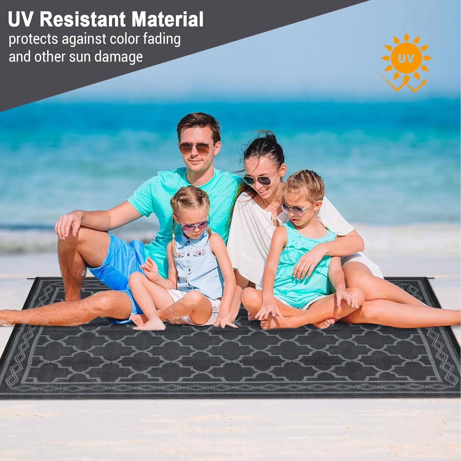 พรมพลาสติกกลางแจ้งขนาด 8x10 ฟุ - Outdoor Camping Rugs 8X10 บทวิจารณ์และราคา