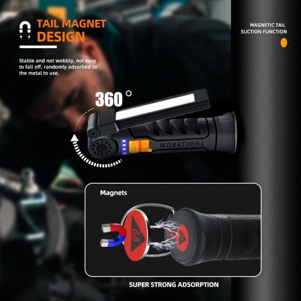 ไฟฉาย LED แบบพกพา COB ไฟฉายแบบ - Outdoor Camping Accessories บทวิจารณ์และราคา
