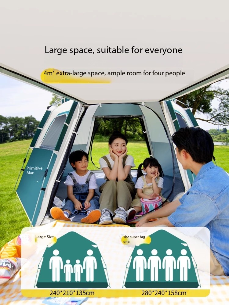 อุปกรณ์ตั้งแคมป์ ลดราคา 6-8 คน - Outdoor Camping Automatic Quick Opening Tent บทวิจารณ์และราคา