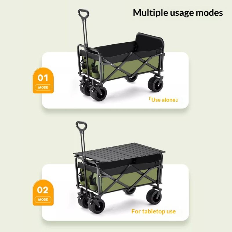 รถเข็นอเนกประสงค์แบบพับได้ 4 ล - Outdoor Camping Hiking บทวิจารณ์และราคา