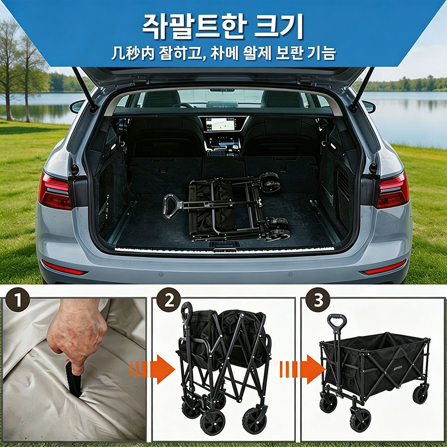 รถเข็นพับได้ขนาดใหญ่ รับน้ำหนั - Outdoor Camping Van บทวิจารณ์และราคา