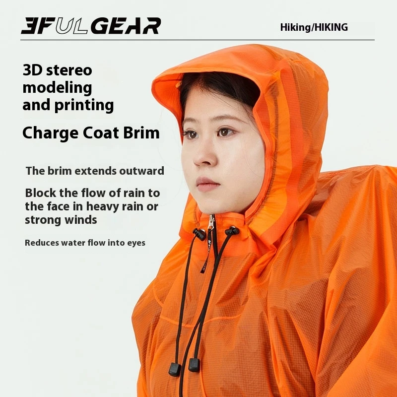 3F UL เกียร์ซิปเสื้อกันฝน 15D  - Camping Rain Poncho บทวิจารณ์และราคา