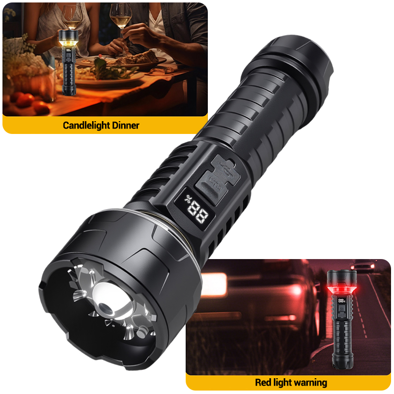 ไฟฉาย LED แบบ COB แบบชาร์จไฟได - Outdoor Camping Hiking บทวิจารณ์และราคา