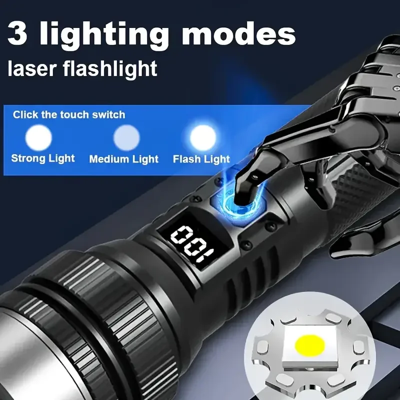 900000LM ไฟฉาย LED ทรงพลังแบบช - Outdoor Camping Adventure บทวิจารณ์และราคา