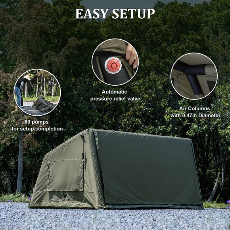 เต็นท์แคมป์ปิ้งอัตโนมัติพองลมส - Outdoor Camping Inflatable Tent บทวิจารณ์และราคา
