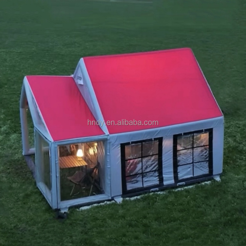 เต็นท์พีวีซีกันน้ำสองชั้นขนาดใ - Outdoor Camping Inflatable Tent บทวิจารณ์และราคา