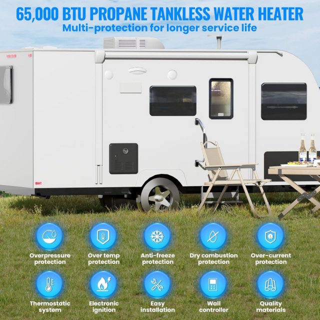เครื่องทำน้ำอุ่นแก๊สแบบพกพา 12 - Outdoor Camping Gas Heater บทวิจารณ์และราคา