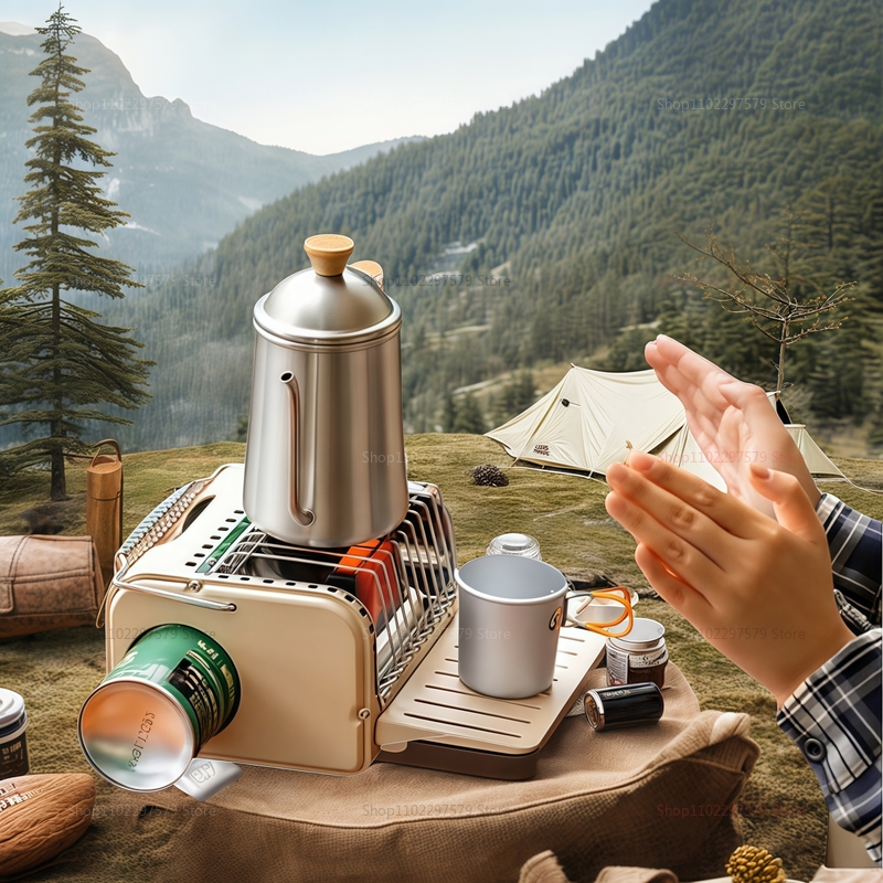 เตาแก๊สแคมป์ปิ้ง 1200W เตาพกพา - Outdoor Camping Gas Heater บทวิจารณ์และราคา
