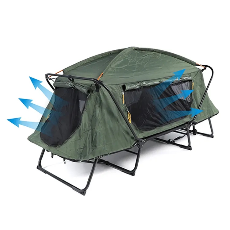 เตียงนอนพับได้ขนาดใหญ่สำหรับ 1 - Outdoor Camping Cot บทวิจารณ์และราคา